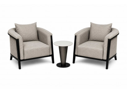 Wohnzimmer Set 2x Sessel Luxusmöbel Design Beistelltisch Komplettes