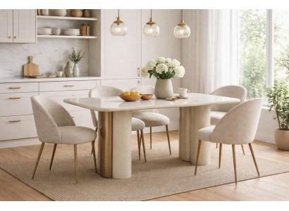 Weißer Küchentisch Luxuriöser Mahlzeit Tisch Esszimmer Holztisch
