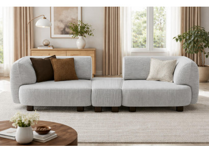 Luxuriöses Wohnzimmer Polstersofa Designer 4-Sitzer Textilcouch