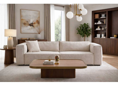 Schicker Weißer 2-Sitzer Wohnzimmer Luxuriöse Polstercouchen