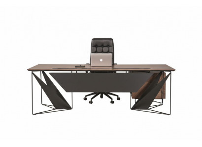 Elegantes Büro-Set Moderner Chefschreibtisch Designer Drehsessel