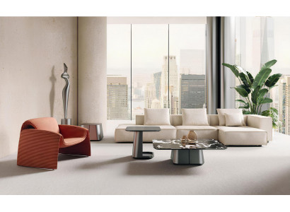 Luxuriöse Couchgarnitur Designer 4-Sitzer Beistelltisch Couchtisch