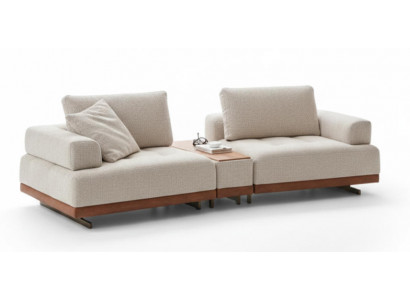 2-Sitzer Sofa Moderner Stil Beige Farbe Eleganter Stil Weiches Sofa