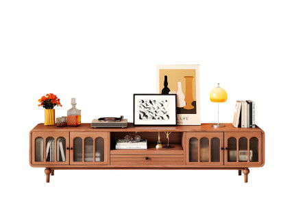 Modernes Braunes TV-Sideboard Luxuriöses Wohnzimmer Holz Lowboard