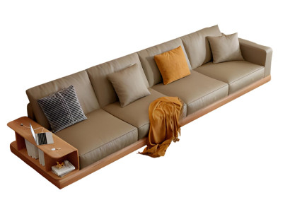 Modernes 4-Sitzer stilvolles Sofa Beige Designer Couch Wohnzimmer