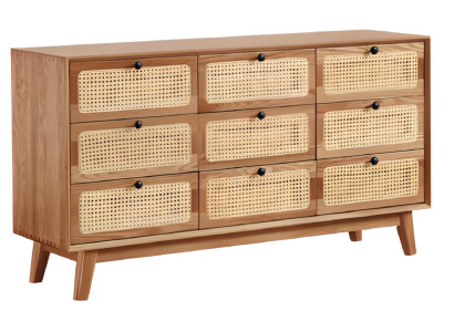 Braune Exklusive Wohnzimmer Kommode Edle Stauraumfächer Holzmöbel