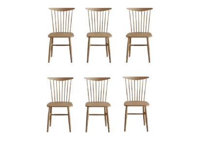 Esszimmergruppe Designer Holzstühle Moderne 6x Küchenstühle