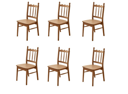 Exklusiver Stuhl-Set Robuste 6x Küchenstühle Designer Esszimmerstühle