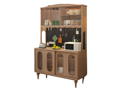 Designer Brauner Holz Küchenbuffen Stilvoller Buffetschrank Edle Möbel