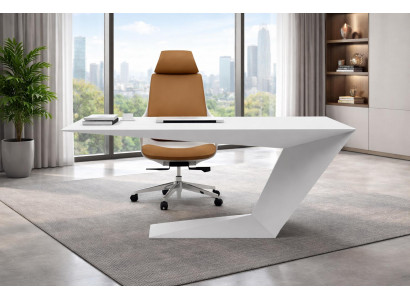 Weißer Arbeitszimmer Tisch Designer Bürotische Holz Chefschreibtisch