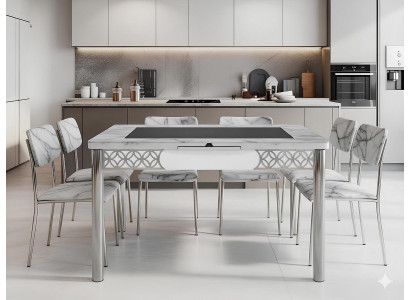 Esszimmer Esstisch Tisch Rechteckig Weiß Modern Neu Modern Luxus Neu
