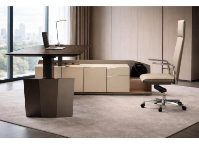 Stilvoller Brauner Eckschreibtisch Arbeitszimmer Tische Cheftisch