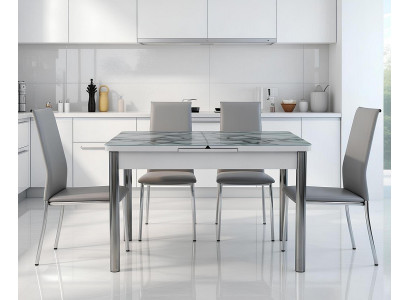 Esstisch Esszimmer Rechteckig Mramor Grau Modern Aluminium Komfort Neu