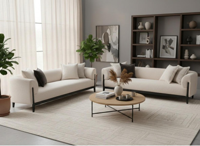 Wohnzimmer 2x Sofa 3 Sitzer Komfortabel Sofagarnitur Elegant Polstermöbel