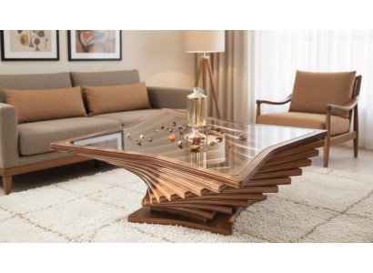 Modern Holz Neu Couchtisch Braun Bequem Praktisch Stilvoll Wohnzimmer
