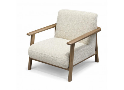 Sessel Modernes Design Beigefarbene Polsterung Minimalistischer Stil