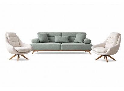 Wohnzimmer Set Modern Mehrfarbig Designer-Sessel Komfortabel Stoff