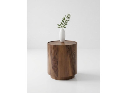 Beistelltisch Braun Moderner Stil Holzplatte Aufkantung Holzgestell Neu