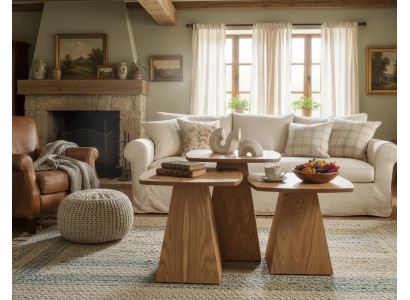 Modern Couchtische Wohnzimmer Stilvoll Exklusiv Rund Elegant Holz Neu