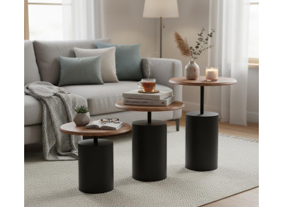 Couchtische Rund Modern Elegant Komfort Stilvoll Schwarz Wohnzimmer