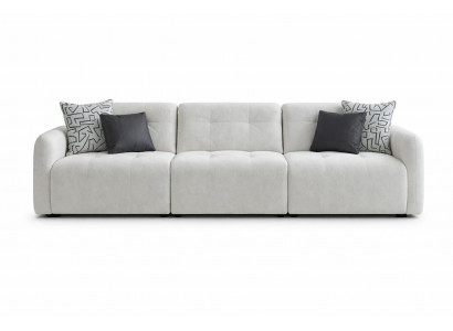 Sofa Weiß Farbe Moderner Stil Holzrahmen Weiche Armlehne Modulsofa Neu