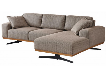 Ecksofa, moderner Stil Beige Weiche Polsterung Minimalistisches Design