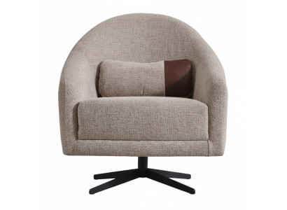 Sessel Modernen Stil Braun Holzrahmen Polstersessel Elegantes Design