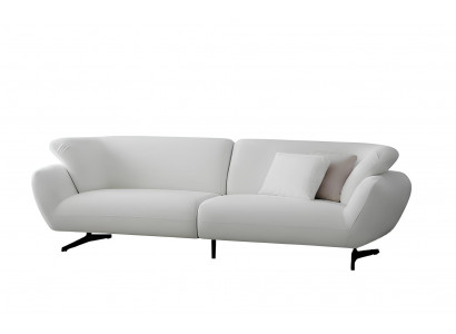 Sofa Weiße Farbe Moderner Stil Weiche Armlehne Metallfüße Großes Sofa