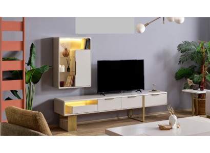 Elegantes Wohnzimmer-Set:Couchtisch,Sideboard,Regal und Beistelltisch
