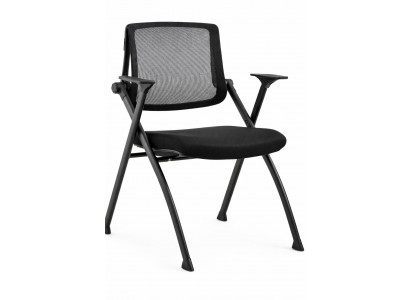 Ergonomischer Seminarstuhl mit atmungsaktivem Netzrücken und Armlehnen