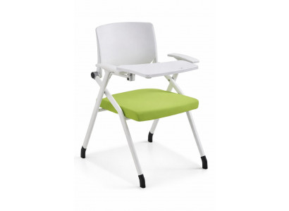 Ergonomischer Seminarstuhl mit klappbarem Tablett und Armlehnen