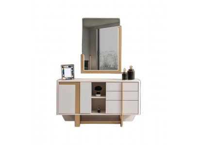 Kommode Moderner Stil Beige Farbe Holzrahmen Minimalistisches Design