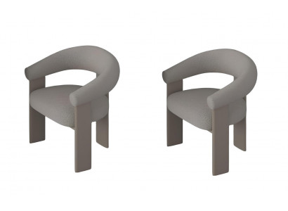 Esstischstühle Set Moderner Stil Beige Holzgestell Elegantes Design