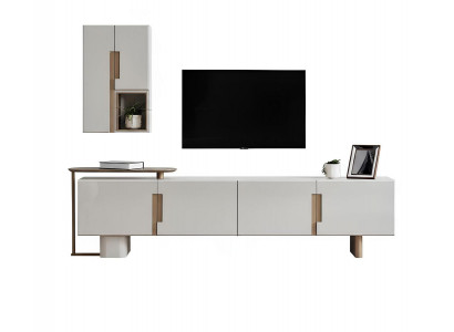 TV Unit Set Unterer Block Oberer Block Holzrahmen Verschiedene Stufen