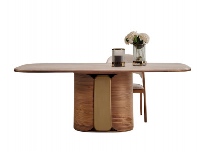 Tisch Braun Farbe Moderner Stil Holzrahmen Holzplatte Rechteckig Neu