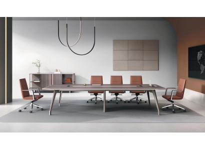 Modernes Büro Set Konferenztisch und Sideboard für professionelle Räume