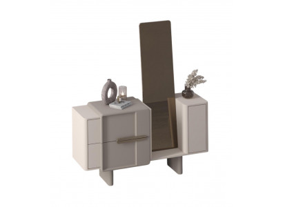 Kommode Moderner Stil Beige Farbe Holzrahmen Minimalistisches Design