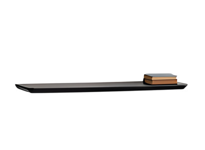 Schwarzes minimalistisches Wandregal mit Deko-Büchern Modernes Design
