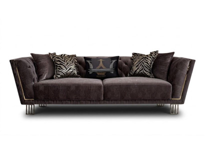 Elegantes 3-Sitzer Sofa | Modernes Design-Sofa mit Kissen