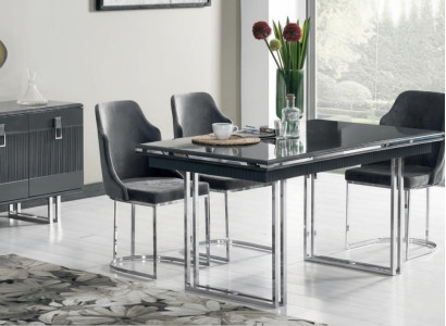 Modernes Esszimmer-Set mit Tisch und 4 Stühlen, 5-teilig