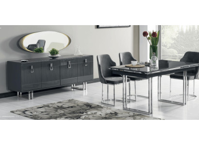 Esszimmer-Set mit Tisch, 4 Stühlen und Sideboard, 6-teilig
