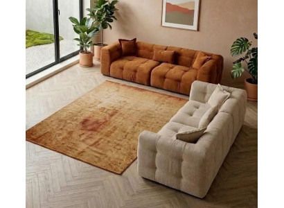 Wohnzimmer Möbel Set Moderner Stil Braun Holzgestell Kissen Weich