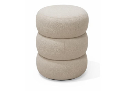 Pouf Beige Moderner Stil Komfortabel Minimalistisch Schlicht Hell
