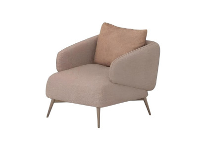 Sessel Modernes Design Beigefarbene Polsterung Minimalistischer Stil