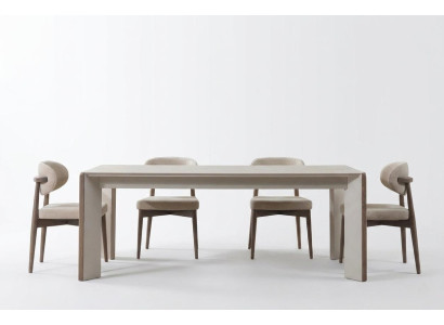 Esstisch Moderner Stil Beige Farbe Geräumiger Tisch Verfeinerter Stil