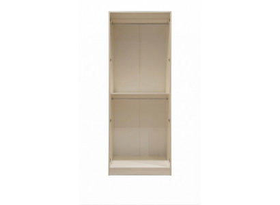 2turiger  Kleiderschrank mit Kleiderstange Beige Moderner Stil Elegant