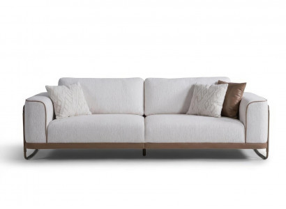 3-Sitzer l Modern Weiß Elegant Design Komfortabel Bequem Stilvoll Neu