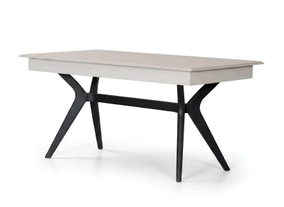 Tisch Beige Bequem Modern Schwarze Akzente Geräumig Rechteckig