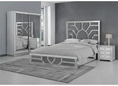 Elegantes 4-teiliges Schlafzimmer-Set mit Bett, Schrank & Tisch