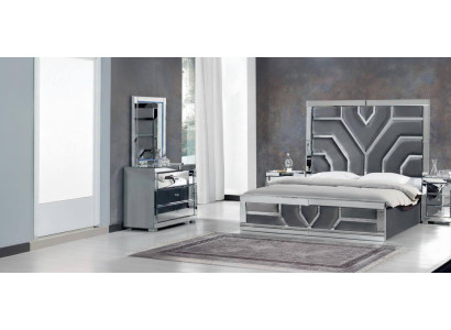 Modernes Schlafzimmer-Set mit Bett und praktischem Schminktisch